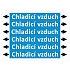 Značení potrubí ISO 20560, chladicí vzduch, 200 × 26 mm